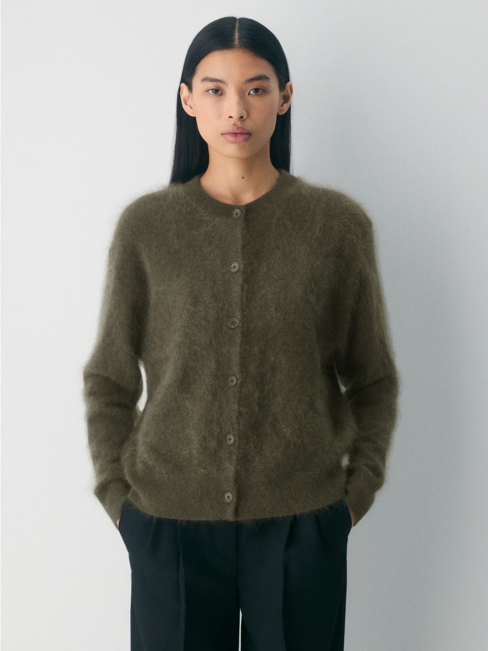 Aritzia Brushed Cashmere Cardigan